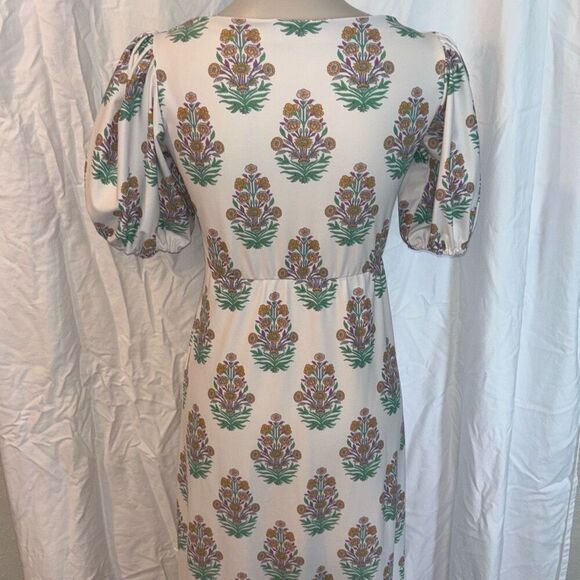 Smith & Quinn maxi dress floral Sz S white/pink/green - Picture 6 of 12
